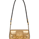Valentino Vlogo Chain Small Laminated Nappa Shoulder Bag